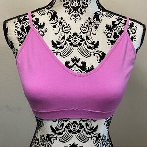 Zone Pro  Sports Bra Size L adjustable straps Missing Padding Pink